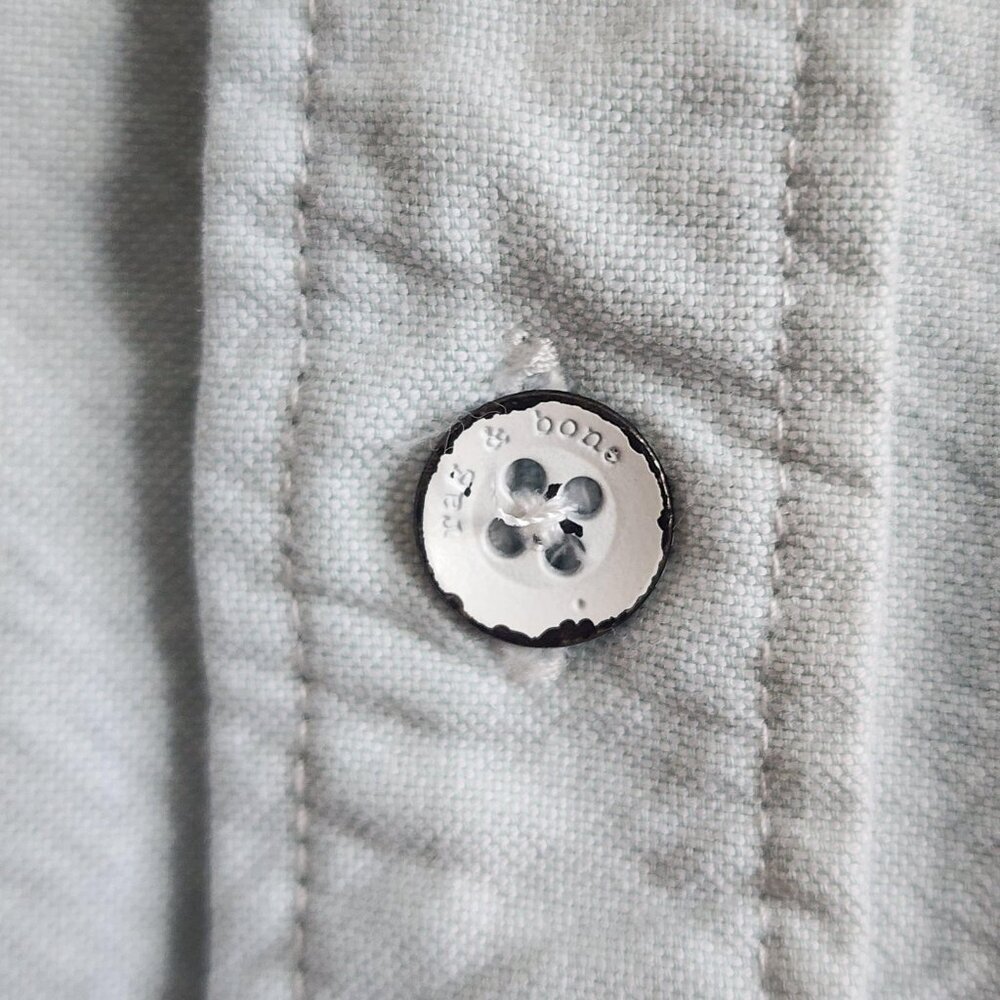 rag & bone Light Blue Short Sleeve Button-Down Shirt - Picture 3 of 12